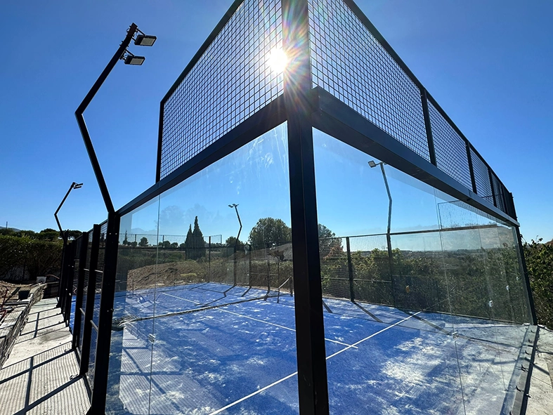 Construction of paddle tennis court